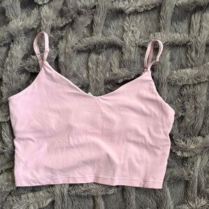 Lululemon Light Pink Cropped Cami Top size 12 like new